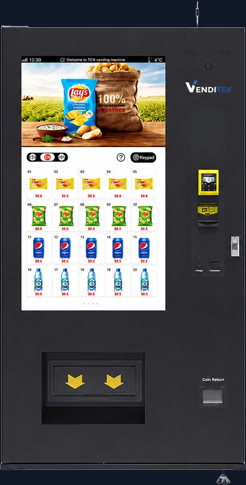 VND-CSC-8C(V49) — Distributeur écran publicitaire 49 pouces VENDITEK